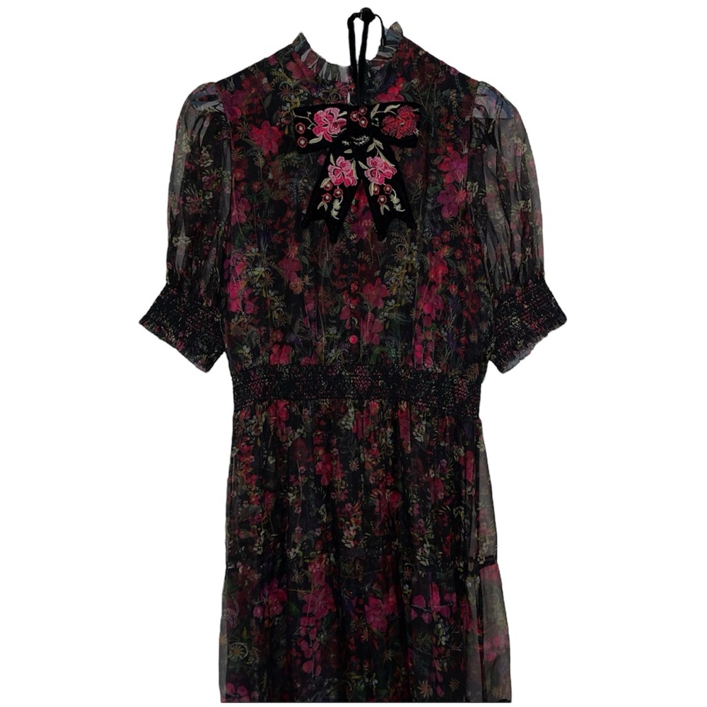 Alice & Olivia Coletta red floral dress